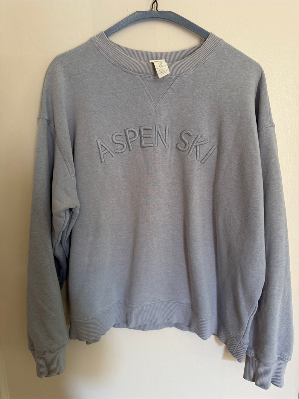 H&M Light Blue Women’s Aspen SkipCrewneck Sweatshirt Small